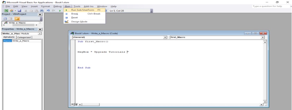 coding of the macro